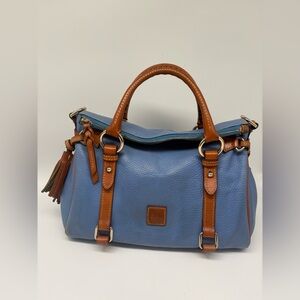 Dooney & Bourke Rare Dusty Blue Leather Satchel